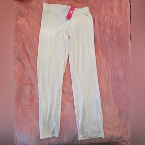 NWT LILLY PULITZER Dorsey Velour Pant size medium White